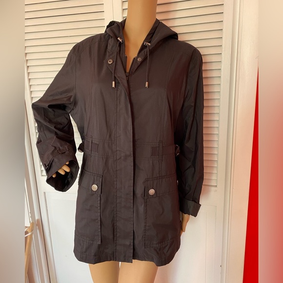 Jones New York Jackets & Blazers - Jones New York XL hooded black jacket